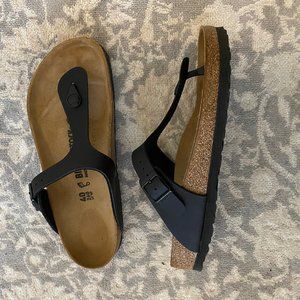New Black Birkenstock Gizeh, Size 40